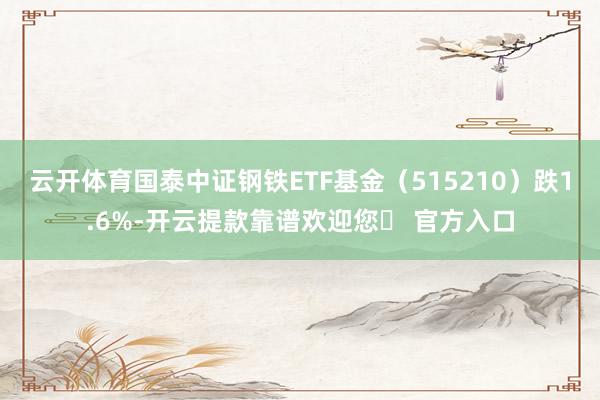 云开体育国泰中证钢铁ETF基金（515210）跌1.6%-开云提款靠谱欢迎您✅ 官方入口